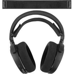 Geekria Flex Fabric Headband Pad Compatible with SteelSeries Arctis 5 & Arctis 3 All-Platform Gaming, Headphones Replacement Band, Headset Head Top Cushion Cover Repair Part (Black)