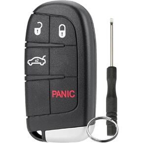 Remote Key Fob Fits for Chrysler 200 2015 2016 2017 300 Dodge Charger Challenger 2019 2020 2021 Keyless Entry Remote 68155687AB 68394195AA 4A Chip FCCID M3M-40821302 with Key Ring and Screwdriverr