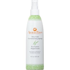 Aroma Paws Dog Coat Conditioning Spray - Pet-Friendly Detangler Spray with Natural Essential Oils for Dogs - Daily Dog Spray to Eliminate Odors and Knots - Eucalyptus Peppermint 4.5 oz