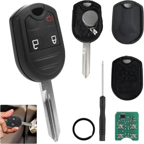 3 أزرار مفتاح التحكم عن بعد للدخول بدون مفتاح يناسب CWTWB1U793/OUC6000022، متوافق مع Ford F-150 2004-2014 F-250 F-350 2004-2016 F-450 Flex 2009-2017 Explorer 2001-2015 in Kuwait