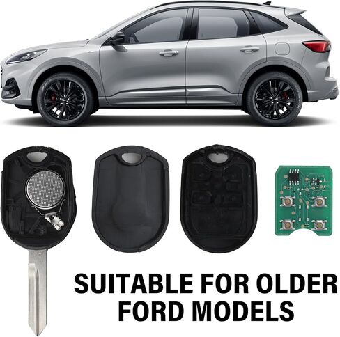 3 أزرار مفتاح التحكم عن بعد للدخول بدون مفتاح يناسب CWTWB1U793/OUC6000022، متوافق مع Ford F-150 2004-2014 F-250 F-350 2004-2016 F-450 Flex 2009-2017 Explorer 2001-2015 in Kuwait