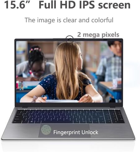 أجهزة الكمبيوتر المحمولة 12th N95 4C 4T Max 3.4Ghz 12GB LPDDR5 4800MHz 512GB NVNE SSD 15.6 بوصة Full HD IPS/HDMI/WIFI 5/BT-5.0/وظيفة كاملة TYPE-C PD/USB 3.2/مصادقة بصمات الأصابع/كاميرا مدمجة in Saudi Arabia