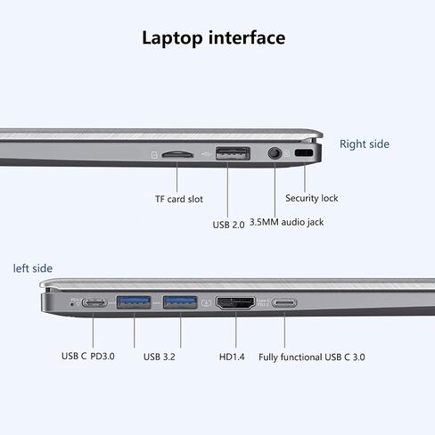 أجهزة الكمبيوتر المحمولة 12th N95 4C 4T Max 3.4Ghz 12GB LPDDR5 4800MHz 512GB NVNE SSD 15.6 بوصة Full HD IPS/HDMI/WIFI 5/BT-5.0/وظيفة كاملة TYPE-C PD/USB 3.2/مصادقة بصمات الأصابع/كاميرا مدمجة in Saudi Arabia