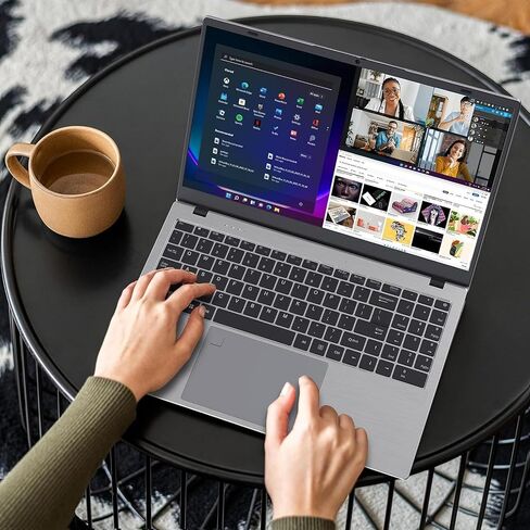 أجهزة الكمبيوتر المحمولة 12th N95 4C 4T Max 3.4Ghz 12GB LPDDR5 4800MHz 512GB NVNE SSD 15.6 بوصة Full HD IPS/HDMI/WIFI 5/BT-5.0/وظيفة كاملة TYPE-C PD/USB 3.2/مصادقة بصمات الأصابع/كاميرا مدمجة in Saudi Arabia