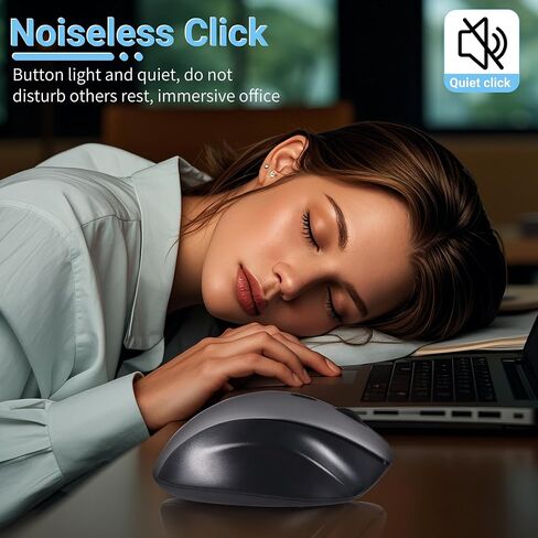 Wireless Bluetooth Mouse, Ergonomic Design, Soundless, Portable in Saudi Arabia
