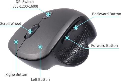 Wireless Bluetooth Mouse, Ergonomic Design, Soundless, Portable in Saudi Arabia