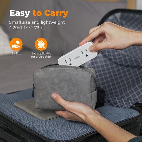 شاحن حائط USB C، موسع منفذ محول قابس USB، محور USB TESSAN 3 (منفذ USB C واحد)، محطة شحن متعددة للسفر، المنزل، المكتب، أساسيات السكن البحري in Kuwait