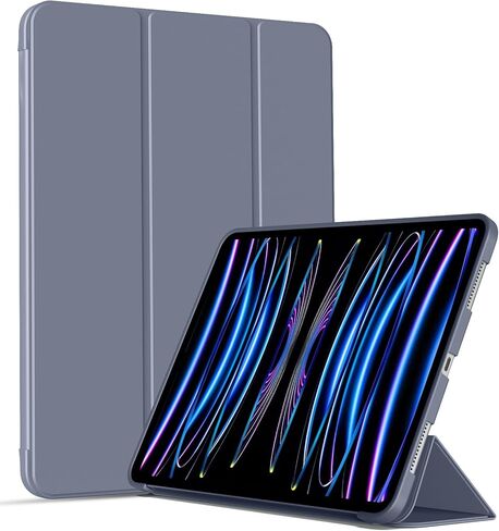 Case for iPad Pro 11 Inch (M4) 2024 (5th Gen), Trifold Slim Stand Protective Cover with Soft TPU Back, Supports Pencil Pro and Pencil(USB-C), Auto Wake/Sleep (Black) in Kuwait