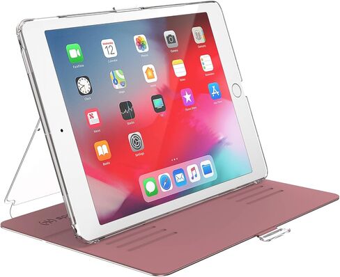 Speck BalanceFolio Clear Case and Stand, for 9.7-inch iPad (2017/2018) iPad Air 2/iPad Air, Heartrate Red/Clear in Saudi Arabia