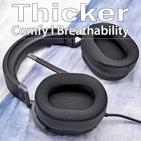 HS65 Ear Pads - TRANSTEK Replacement Ear Cushion Compatible with HS65 Headset, Soft I Comfortable I Thicker Memory Foam (Cooling Gel Mesh) in Kuwait