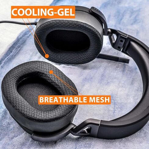 HS65 Ear Pads - TRANSTEK Replacement Ear Cushion Compatible with HS65 Headset, Soft I Comfortable I Thicker Memory Foam (Cooling Gel Mesh) in Kuwait