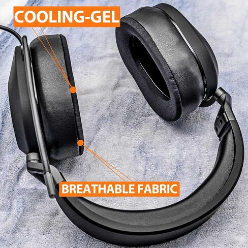 HS65 Ear Pads - TRANSTEK Replacement Ear Cushion Compatible with HS65 Headset, Soft I Comfortable I Thicker Memory Foam (Cooling Gel Mesh) in Kuwait