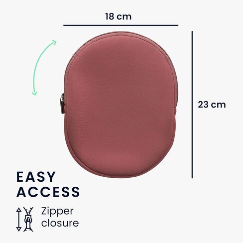 kwmobile Cover Compatible with Sony WH-CH520 / WH-CH510 Case - Neoprene Headset Cover - Pouch w/Zipper - Dark Rose in Saudi Arabia