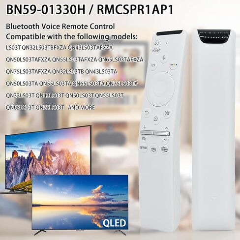 Original Voice Remote Control - BN59-01330H/RMCSPR1AP1, for Samsung Frame QLED 4K UHD Quantum HDR Smart TV. Fully Functional Replacement for BN59-01330H in Saudi Arabia