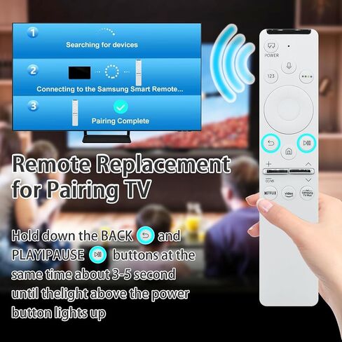 Original Voice Remote Control - BN59-01330H/RMCSPR1AP1, for Samsung Frame QLED 4K UHD Quantum HDR Smart TV. Fully Functional Replacement for BN59-01330H in Saudi Arabia