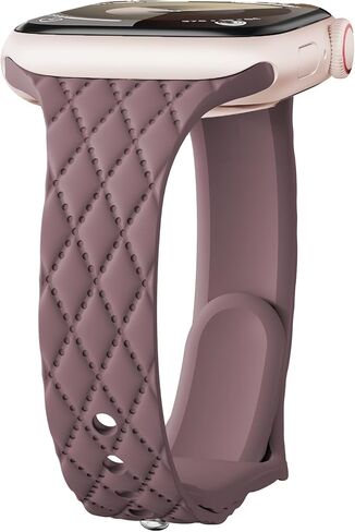 Thin Slim Silicone Bands for Apple Watch Band 40mm 42mm 41mm 38mm 46mm 45mm 44mm Women/Men,Skinny Narrow Checkered Matelasse Designer Sport Strap for iWatch series 10 9 8 7 6 5 4 3 SE Ultra/2 49mm in Saudi Arabia