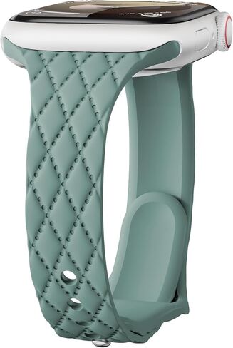 أربطة سيليكون رفيعة رفيعة لساعة Apple Watch Band 40 مم 42 مم 41 مم 38 مم 46 مم 45 مم 44 مم للنساء/الرجال، حزام رياضي بتصميم مربعات رفيعة ضيقة لسلسلة iWatch 10 9 8 7 6 5 4 3 SE Ultra/2 49 مم in Kuwait