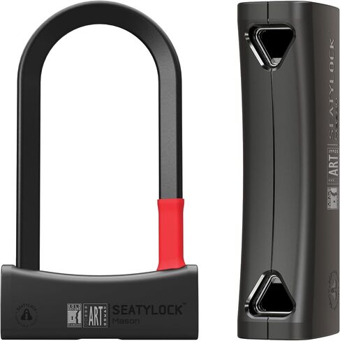 Seatylock Mason Bike U Lock - Patented Heavy Duty Anti Theft Diamond Secure ULock - Ultra Security Bicycle Safety Tool with Keys for City Electric or Mountain Bikes and Scooters (5.5 Inch) in Saudi Arabia