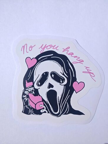(عبوة من 3) ملصق No You Hang Up، Ghostface، Billy Loomis، Sidney Prescott، Scream ملصق 3 بوصة in Saudi Arabia