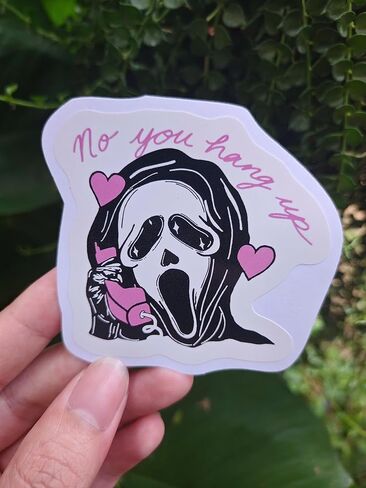 (عبوة من 3) ملصق No You Hang Up، Ghostface، Billy Loomis، Sidney Prescott، Scream ملصق 3 بوصة in Saudi Arabia