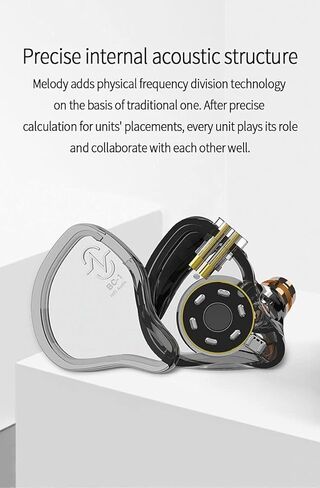 CCZ Coffee Bean Musician Headphones Wired, Keephifi 10mm Dual Magnetic Circuit DD in Ear Monitor,Noise Cancelling Earbuds Detachable Cable Headset, in Ear for Singers Drummers Church (Black with mic) in Saudi Arabia