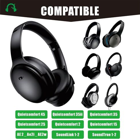 QC35 Replacement Ear Pads for Bose QC35 Replacement Ear Pads for Bose Quietcomfort 35 Replacement Earpads Quiet Comfort 35 QC 35 ii QC35 ii Replacement Ear Cushions QC 35 Replacement Earpads Black in Saudi Arabia