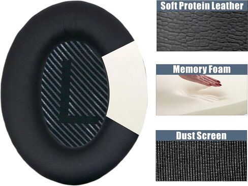 QC35 Replacement Ear Pads for Bose QC35 Replacement Ear Pads for Bose Quietcomfort 35 Replacement Earpads Quiet Comfort 35 QC 35 ii QC35 ii Replacement Ear Cushions QC 35 Replacement Earpads Black in Saudi Arabia