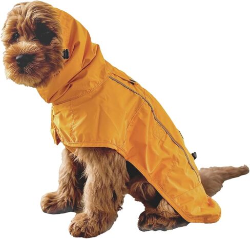 Spark Paws Dog Raincoat, Waterproof Windproof Rain Jacket, for Small Medium Large Extra Large Dogs, Reflective Breathable Full-Body Coverage Dry Suit - Sea Pink, 3XL in Kuwait