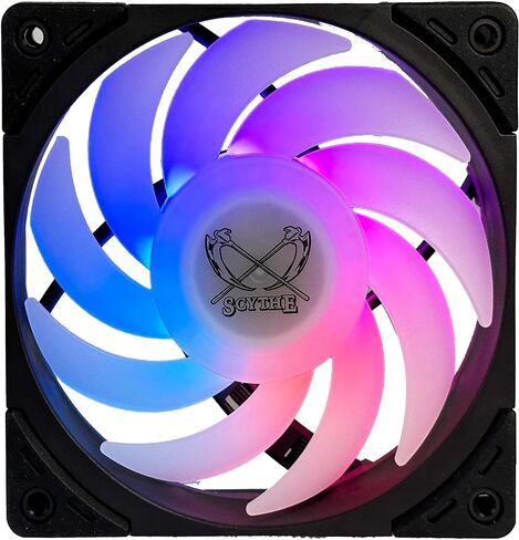 Scythe Wonder Tornado 120 PWN High-Performance Computer Case Fan,120mm x 25mm, Fluid Dynamic Bearing, 4-Pin Connector (2000RPM Black, 1) in Kuwait