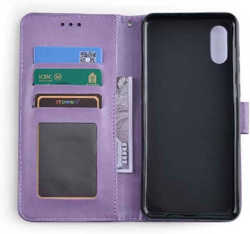 for iPhone 11 Pro Embossing Wallet Case Kickstand Magnetic Flip Cover Credit Cards Slot with Stand for PU Leather Shockproof Flip Magnetic Case for iPhone 11 Pro Cover (Red) in Saudi Arabia