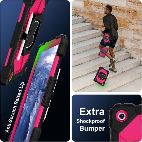 Case for Samsung Galaxy Tab A9 Plus 11 inch 2023,SM-X210/216/218 Case with Screen Protector,Kids Shockproof Galaxy Tab A9 Plus Cover with Pencil Holder,Hand/Shoulder Strap Purple in Saudi Arabia