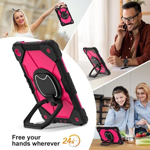 Case for Samsung Galaxy Tab A9 Plus 11 inch 2023,SM-X210/216/218 Case with Screen Protector,Kids Shockproof Galaxy Tab A9 Plus Cover with Pencil Holder,Hand/Shoulder Strap Purple in Saudi Arabia