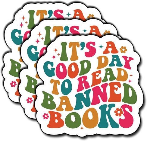 (3 قطع) ملصق إنه يوم جيد لقراءة الكتب المحظورة، ملصقات Kindle، ملصقات القراءة، ملصقات فينيل مساعد الماء Bookish لأجهزة الكمبيوتر المحمول، والهاتف، وزجاجات المياه، وهدايا ملصقات Kindle لمحبي الكتب 3" in Kuwait