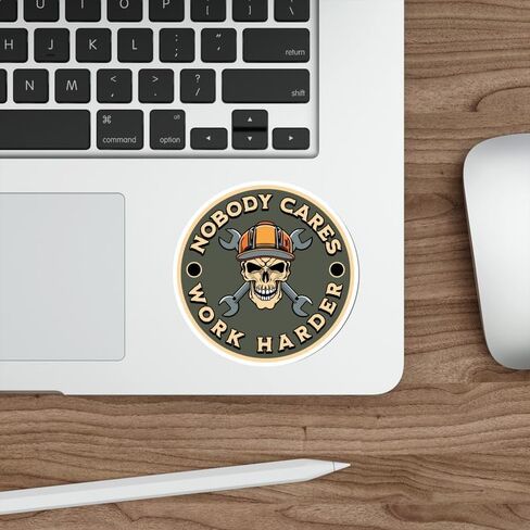Nobody Cares Work Harder Sticker Decal Vinyl Small Waterproof for Water Bottle Mug Passport Book Scrapbook Notebook Laptop Tumbler Skateboard Computer Phone Size Funny Gift Car Stickers ID44990 in Saudi Arabia