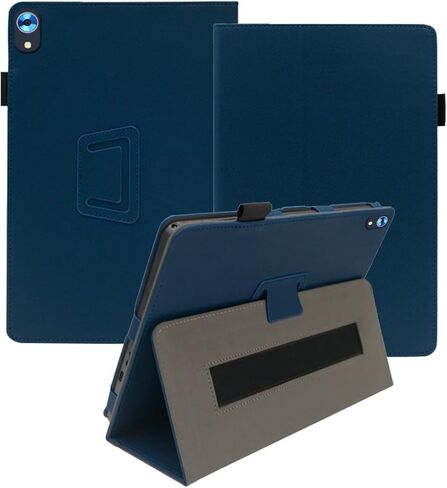 حافظة لجهاز Jeazans Android Tablet 10.1 بوصة Android 13.0 2024 نسخة مطورة، غطاء حامل قابل للطي من الجلد الفاخر مع حزام يد للكمبيوتر اللوحي، بني. in Saudi Arabia