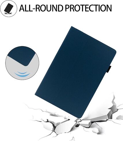 حافظة لجهاز Jeazans Android Tablet 10.1 بوصة Android 13.0 2024 نسخة مطورة، غطاء حامل قابل للطي من الجلد الفاخر مع حزام يد للكمبيوتر اللوحي، بني. in Saudi Arabia
