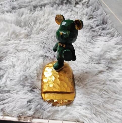 HoneyBear Resin Artistic Phone Stand Charming for Boys and Girls, Dorm Room Essential, Universally Compatible with iPhone, iPad, and More Phones (Green Kicking) in Saudi Arabia