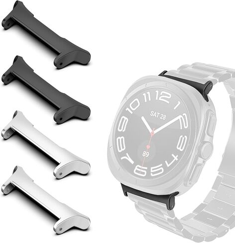 2Pairs Adapters Compatible with Samsung Galaxy Watch Ultra 47mm Stainless Steel Adapter Connector 22mm Watch Band Compatible with Galaxy Watch Ultra Band Accessories in Kuwait