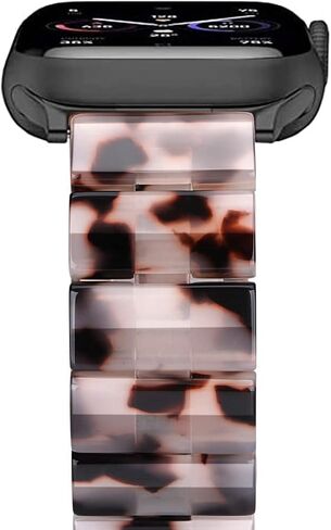 Band with Case Compatible with Apple Watch 45mm 44mm 42mm 41mm 40mm 38mm,Women Men Fashion Resin Strap Bumper for iWatch Series 9/8/7/SE/6/5/4,Series 3/2/1 in Saudi Arabia