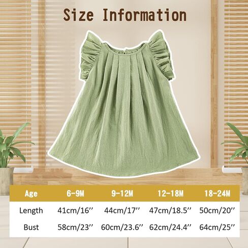 Yanmucy Toddler Cotton Dress Baby Girls Summer Beach Ruffle Pink/Beige Dresses 6-24 Months in Kuwait