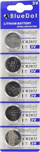 بطاريات BlueDot Trading CR2032، عدد 30 بطارية ليثيوم عالية الطاقة 3 فولت للعملات المعدنية مثالية لفتحات الأبواب، وأضواء LED، ووحدات التحكم في الألعاب، وسلاسل المفاتيح/السيارات، عبوة واحدة من 30 in Kuwait