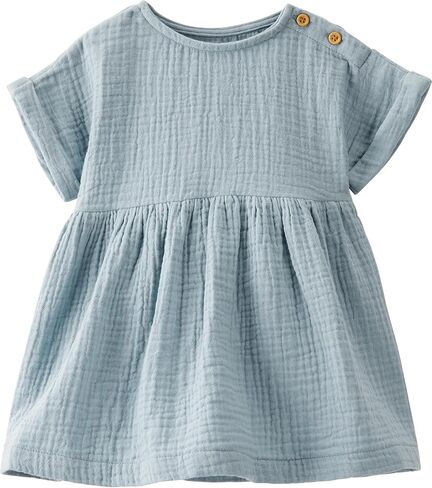 little planet by carter's baby-girls Baby & Toddler Girls' Organic Cotton Dress, Spring Moss Plaid, 18 Months in Saudi Arabia