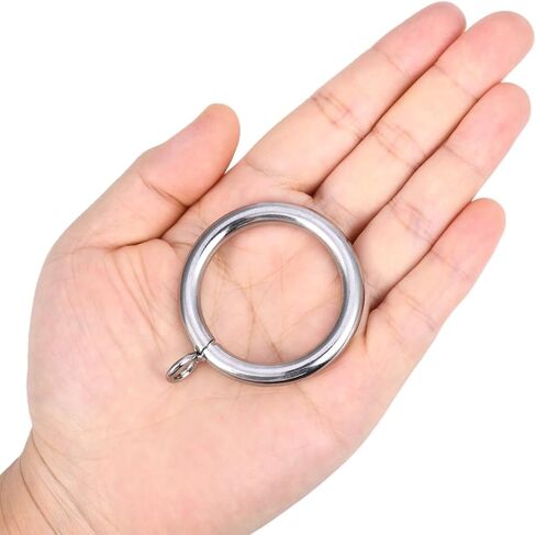 Curtain Ring Metal 28-Pcs 1.5 Inch Inner Diameter with Eyelets Fit Up to 1 1/4-Inch Rod Large Wire Diameter (Antique Brass-28Pcs) in Kuwait