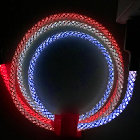 3.3ft Type C Cable Led Light Up Charging Cable 7 Colors RGB Gradual Changing Shining 66W 5A QC3.0 Fast Charger Cord for Galaxy Note 20 Ultra/Note 10/S20/S10/S8 Plus/Note 9 in Kuwait