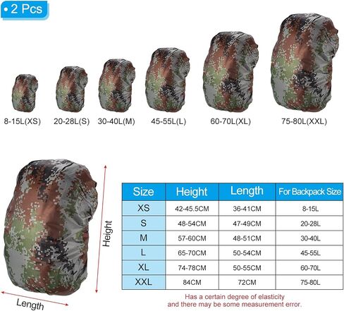PATIKIL Waterproof Rucksack Cover, Non-Slip Backpack Rain Cover for Travel, Hiking, Camping in Saudi Arabia