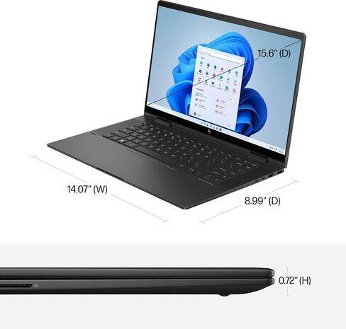 HP Envy x360 2-in-1 Business Laptop 2023, 15.6" FHD IPS Touchscreen, AMD Ryzen 5 7530U 6-Core, AMD Radeon Graphics, 8GB LPDDR4 512GB SSD, Backlit Keyboard, Wi-Fi 6E, Win11 Home, COU 32GB USB in Saudi Arabia