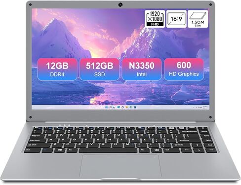 كمبيوتر محمول Jumper مقاس 14 بوصة، 12 جيجابايت DDR4 512 جيجابايت SSD، بطاقة TF سعة 256 جيجابايت قابلة للتوسيع، Celeron N3350، كمبيوتر محمول بشاشة FHD 1080P، بطارية 35.52WH، 2 مكبرات صوت، 2.4G+5G WiFi، أجهزة كمبيوتر محمولة للأعمال. in Kuwait