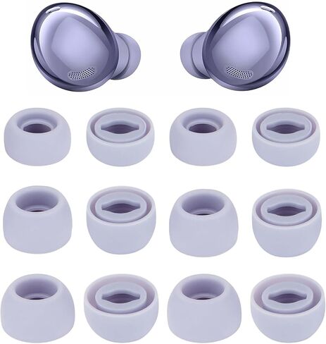 6 أزواج من رؤوس وسائد الأذن البديلة من السيليكون المتوافقة مع سماعات Samsung Galaxy Buds Pro in Saudi Arabia