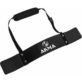 AKMA Arm Blaster for Biceps, Curl Bar and Preacher Bar - Bicep Blaster and Arm Exercise Equipment - Forearm and Biceps Workout Equipment - Adjustable Size - Black