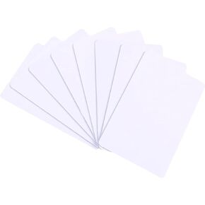 25 Pack - Premium Blank PVC Cards for ID Badge Printers - Premium Quality White CR80 30 Mil (CR8030) by KLMNDUO - Compatible with Most Photo ID Badge Printers (White)
